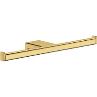 Hansgrohe AddStoris Doppelpapierrollenhalter, 41748990, Farbe: Polished Gold Optic
