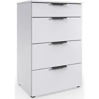 Wimex Schubkastenkommode "Level by fresh to go", weiß, B:54cm H:84cm T:41cm, Holzwerkstoff, Sideboards, Schubkastenkommode, 4 Schubladen mit soft-close Funktion, 54cm breit, 84cm hoch