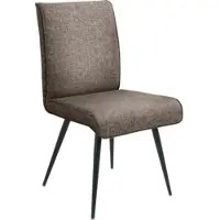 K+W Komfort & Wohnen 4-Fußstuhl "Giacomo I", braun (braun, schwarz), B:48cm H:91cm T:60cm, Stühle, 4-Fußstuhl, 4- Fußstuhl mit umlaufenden 4mm Keder am Rücken und Sitz, Metallfüße