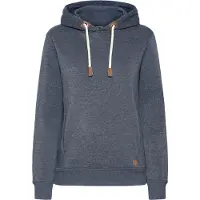 Oxmo Kapuzenpullover "Hoodie OXMille", Damen, Gr. XS, blau (total eclipse melange), Obermaterial: 55% Polyester PES. 45% Baumwolle CO., Pullover Kapuzenpullover
