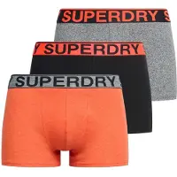 Superdry für Herren. M3110450B 3er Pack Boxershorts Marke orange, grau, schwarz (M), Homewear, Baumwolle