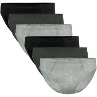Seidensticker Slip "Slip 6er Pack", Herren, Gr. M, bunt (schwarz, grau), Obermaterial: 95% Baumwolle CO. 5% Elasthan EL., Unterhosen Slip