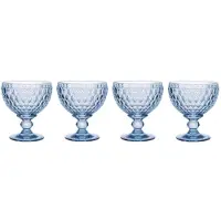 Villeroy & Boch Sektglas "Sektschalen Boston Coloured 398 ml 4er Set", blau, 4 tlg., Glas, Trinkgefäße, Sektglas