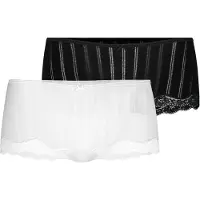 Calida Slip "Slip Panty Etude Toujours Low Cut 2P 2er Pack", Damen, Gr. 36-38, bunt (weiß, schwarz), Obermaterial: 95% Baumwolle CO. 5% Elasthan EL., Unterhosen Slip