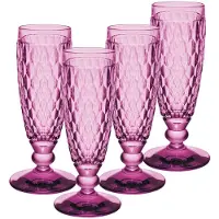 Villeroy & Boch Sektglas "Sektgläser Boston Coloured 145 ml 4er Set", pink (berry), Glas, Trinkgefäße, Sektglas