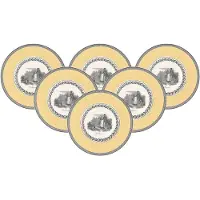 Villeroy & Boch Brotteller "Brotteller Audun Chasse ø 16 cm 6er Set weiß-grau-gelb", bunt (weiß, grau, gelb), Speiseteller, Brotteller