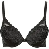 Lisca Push-up-BH "Push up BH Evelyn", Damen, Gr. 70, Cup B, schwarz, Spitze, Obermaterial: 82% Polyamid PA. 18% Elasthan EL., BHs Push-up-BH