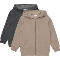Minymo Sweat Jacket w. Hood (2-pack) fossil (2563) 110