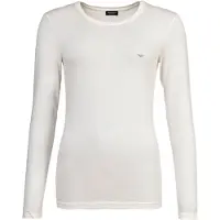 Emporio Armani Longsleeve "Longsleeve ESSENTIAL STUDS 1er Pack", Damen, Gr. S, weiß, Obermaterial: 95% Viskose CV. 5% Elasthan EL., Shirts Longsleeve