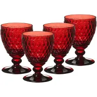 Villeroy & Boch Vorteilset 4 Stück Boston coloured Weissweinglas red Kristallglas rot 1173090030