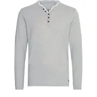 !Solid Longsleeve SOLID "Longsleeve SDBelagos", Herren, Gr. L, braun (monument), Obermaterial: 100% Baumwolle CO., Shirts Longsleeve