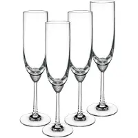 Villeroy & Boch Champagnerglas "Champagnergläser Octavie 160 ml 4er Set transparent", bunt (transparent), Glas, Trinkgefäße, Champagnerglas
