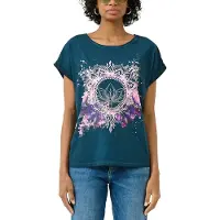 QS Rundhalsshirt mit großem Print
