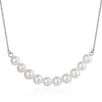 Ailoria Perlenkette "Halskette MIYAKO", Damen, silber, Halsketten Perlenkette