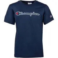 Champion Kinder Unisex T-Shirt - Crewneck, Rundhals, Cotton, großes Logo, einfarbig
