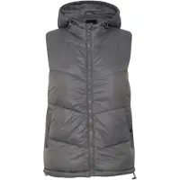 Oxmo Steppweste "Steppweste OXTabita", Damen, Gr. L, grau (pewter), Obermaterial: 100% Nylon NY., Westen Steppweste