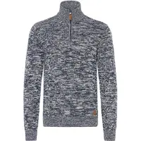 Blend Troyer "Troyer BHDanni", Herren, Gr. L, blau (marineblaus), Obermaterial: 70% Baumwolle CO recyc.. 30% Polyester Pol. recyc.., Pullover Troyer