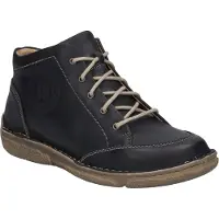 Josef seibel Stiefelette "Neele 01, schwarz-kombi", Damen, Gr. 37, schwarz (schwarz, kombi), Obermaterial: 100% Rindsleder Leather cow., Schuhe Stiefelette