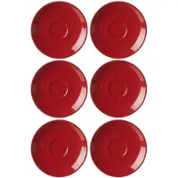 Ritzenhoff & Breker Untertasse "Espressountertassen Doppio ø 12 cm 6er Set", rot, Speiseteller, Untertasse