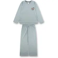 Sanetta Schlafanzug "Pyjama Pyjama long uni", Jungen, Gr. 140, grün (hellgrün), Obermaterial: 100% Baumwolle CO., Homewear-Sets Schlafanzug