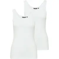 Oxmo Longtop "Tanktop OXJessie", Damen, Gr. L, weiß (weiß, weiß), Obermaterial: 95% Viskose CV. 5% Elasthan EL., Tops Longtop