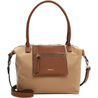 Tamaris Shopper "Shopper TAS Fabrizia", Damen, Gr. B/H/T: 44cm x 28cm x 19cm 0, braun (nature 710), Polyester, Taschen Shopper