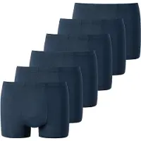 Schiesser Boxershorts UNCOVER BY "Boxershort UNCOVER Cotton 6PACK Shorts 6er Pack", Herren, Gr. M, blau (dunkelblau), Obermaterial: 95% Baumwolle CO. 5% Elasthan EL., Unterhosen Boxershorts