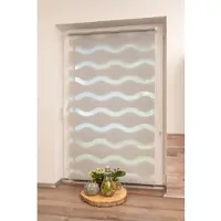 K-Home Doppelrollo "Welle", weiß (grau), B:115cm H:150cm, Polyester, Rollos, Doppelrollo, im Festmaß
