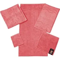 Ross Waschhandschuh "Cashmere feeling", rosa (flamingo), B:16cm L:22cm, Frottier, Baumwolle, Handtücher, Waschhandschuh, mit Wellen-Bordüre