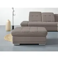 Cotta Hocker "Holiday", grau (taupe), B:112cm H:46cm T:72cm, 90% Polyester, 10% Polyamid, Hocker, Hocker
