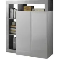 Home affaire Highboard "Hamburg", grau (weiß, betonoptik), B:108cm H:126cm T:42cm, Sideboards, Highboard, Breite 108 cm