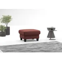 Otto Home Polsterhocker "Varese", rot (merlot), B:77cm H:49cm T:67cm, Hocker, Polsterhocker, Kreuznaht in beige