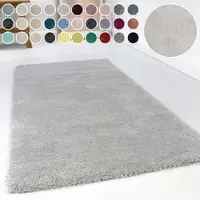 Esprit Hochflor-Teppich "Relaxx ESP-4150" Gr. 3, grau (hellgrau), B:120cm H:25mm L:170cm, Kunstfaser, Teppiche, Hochflor-Teppich, Wohnzimmer, sehr große Farbauswahl, weicher dichter Hochflor