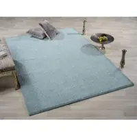 GALLERY M branded by Musterring Hochflor-Teppich "Solo" Gr. 6, blau (türkis), B:200cm H:30mm L:290cm, Kunstfaser, , Teppiche, Hochflor-Teppich, besonders weich durch Microfaser, Wohnzimmer