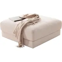 Candy Polsterhocker 3C "Enisa II", beige (nature), B:100cm H:49cm T:100cm, 100% Polyester, Hocker, Polsterhocker, passend zur Serie "Enisa II", wahlweise mit Flecken-Schutz-Bezug