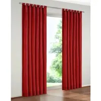Wirth Vorhang "Warnow" Gr. 14, rot, B:172cm H:160cm, Chenille, Polyacryl, Gardinen, Vorhang