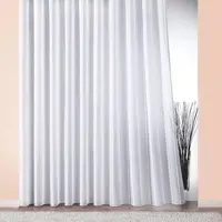 Weckbrodt Gardine "Athen" Gr. 7, weiß, B:375cm H:160cm, Polyester, Gardinen, Gardine, Webgardine, halbtransparent, mit Glanzeffektstreifen, Beschwerungsband, Topseller