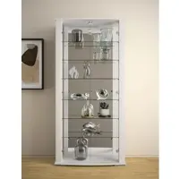 Fif möbel Vitrine FIF MÖBEL "STELLA", weiß, B:86cm H:178cm T:38,2cm, Glas, Holzwerkstoff, Sicherheitsglas ESG, Schränke, Vitrine, Standvitrine/Glasvitrine 2x Glastür,perfekt für Sammler,Sammlervitrine