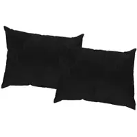 Wirth Dekokissen "Janine" Gr. 3, schwarz (schwarz, gemustert unifarben), B:40cm L:60cm, Polyester, Dekokissen_Sitzkissen_Kissenhüllen, Dekokissen, Kissenhülle ohne Füllung, 2 Stück