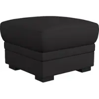 Cotta Hocker "Marcus", schwarz, B:68cm H:45cm T:68cm, 64% Polyurethan, 25% Polyester, 11% Baumwolle, Hocker, Hocker, mit Stauraum
