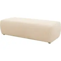 Domo Hocker "BRANDON, komfortabel", beige (creme), B:150cm H:40cm T:60cm, 100% Polyester, Hocker, Hocker, große Ausführung passend zu "Brandon", auch in Cord