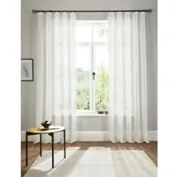 Otto Home Gardine "Fiete" Gr. 4, beige (natur), B:140cm H:245cm, Polyester, Gardinen, Gardine, Leinen Optik, Sichtschutz, halbtransparent, einfarbig, Leinenoptik, Topseller