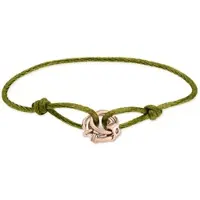 Liebeskind berlin Armband "Schmuck Geschenk Nylonarmband Lora", roségoldfarben, olivgrün, Armbänder, Damen, 21cm, Edelstahl Nylon, Edelstahl, Nylon, Armband