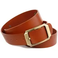 Anthoni Crown Ledergürtel , Herren, Gr. 11,5, braun (cognac), Leder, unifarben, Gürtel Ledergürtel, mit Schließe in altmessing