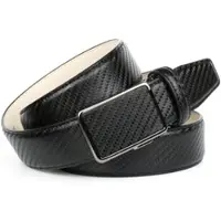 Anthoni Crown Ledergürtel , Herren, Gr. 110, schwarz, Leder, gemustert, Gürtel Ledergürtel, im Karbondesign