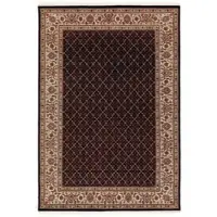 Oci Die Teppichmarke Orientteppich "CAVARI HERATI" Gr. 50, schwarz, B:80cm H:4mm L:350cm, Seide, Wolle, Teppiche, Orientteppich, handgeknüpft, mit Fransen, Wolle mit Seide, Wohnzimmer