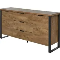 Jahnke Sideboard "LOOP SB 150", orange (mango), B:150cm H:76,2cm T:39,5cm, Holzwerkstoff, Sideboards, Sideboard, mit 2 Türen + 3 Schubladen, Breite ca. 150 cm