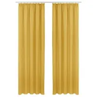 Otto Home Vorhang "SOLA" Gr. 2, gold (goldfarben), B:130cm H:175cm, Polyester, Polyester, Gardinen, Vorhang, Breite:130 cm, 1 Schal, einfarbig, Verdunkelung, Topseller