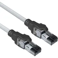 ACT Grau 5 Meter S/FTP CAT6A IDC 4PPoE / PoE++ 100W LSZH-Patchkabel Snagless mit RJ45-Steckverbindern, 5 m, Cat6a, S/FTP (S-STP), RJ-45, RJ-45, Schwarz, Grau