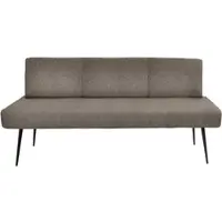 K+W Komfort & Wohnen Polsterbank "Giacomo I", braun (braun, schwarz), B:177cm H:87cm T:62cm, Sitzbänke, Polsterbank, Metallfüsse in schwarz, wahlweise in der Breite 200cm oder 177cm